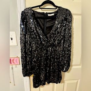 Emma Rose Carrie Sequin Long Sleeve Minidress